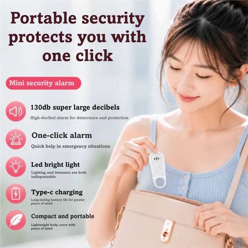 Personal Alarm Keychain - 비상 경보기 키링, 휴대용 개인 안전